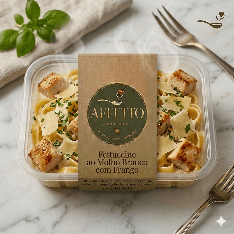 Fettuccine ao Molho Branco com Frango